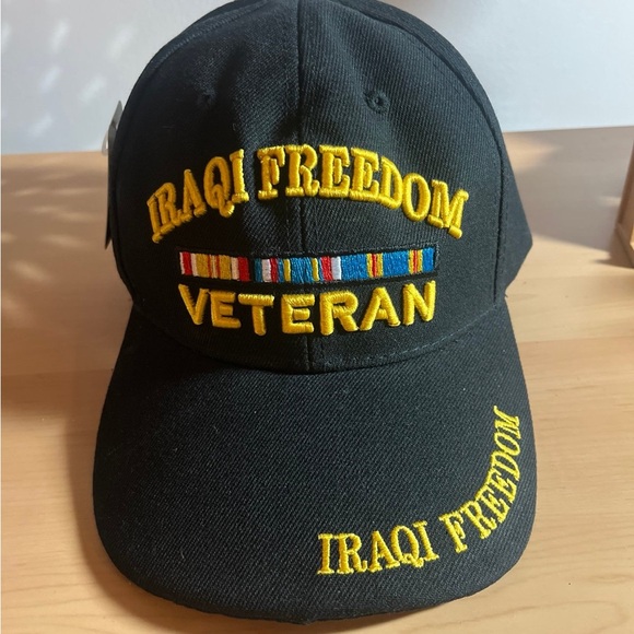 NWT Iraq Freedom Veteran Hat Men’s Cap Veteran Eagle Crest - Picture 7 of 7